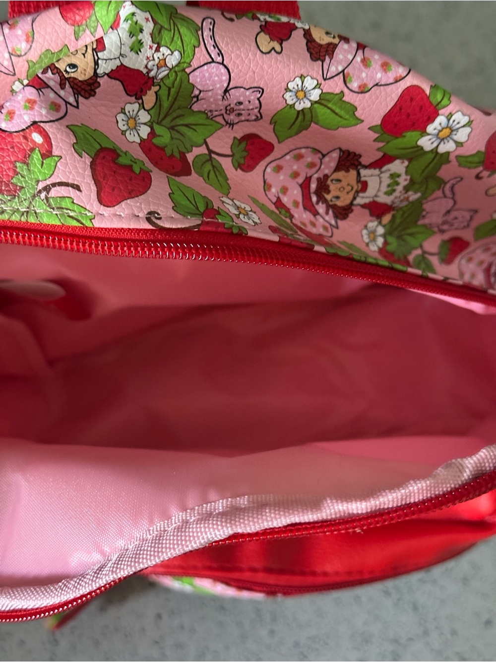 Pink Strawberry-Themed Kids Backpack with Cute Character - Picture 2 of 6